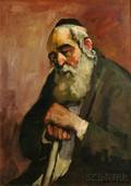 Adolf Adi Adler GermanIsraeli 19171996 Portrait of Rabbi Levy
