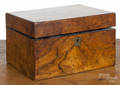 Regency burled walnut sewing box