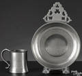American or English pewter porringer late 18th c