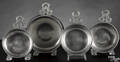 Four New England pewter porringers early 19th c