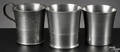 Three American pewter beakers earlymid 19th c