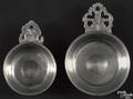 Two Springfield Vermont pewter porringers or tasters ca 1805