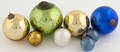 Eight German Kugel Christmas ornaments