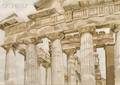 Philip Pearlstein American b 1924 Temple at Paestum
