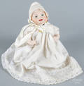 Contemporary bisque byelo baby doll with paperweight eyes