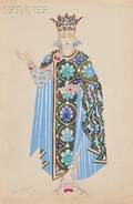 Boris Bilinsky Russian 19001948 Costume Design for La Princesse Cygne