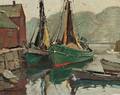 Aldro Thompson Hibbard American 18861972 Motif 1  A Rockport Harbor View