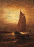 Wesley Elbridge Webber American 18411914 Moonlit Sail