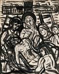 Evie Hone Irish 18941955 Two Passion of Christ Scenes The Crucifixion