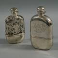 Two Sterling Silvermounted Flasks