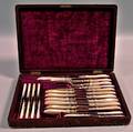 Cased Motherofpearlhandled Knife Set
