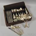 Gorham Nocturne Sterling Silver Partial Flatware Service for Twelve