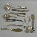 Small Group of Silver and Silverhandled Serving Flatware