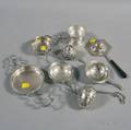 Seven Sterling Silver Tea Strainers