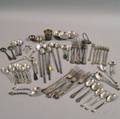 Group of Assorted Silver and Silverplated Flatware and Miscellaneous Small Tableware Items