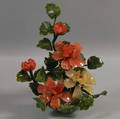 Hardstone Carved Flowers on Stand