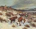 Attributed to John Stanford American 20th Century Cattle Drive