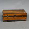 Vintage Brassbound and Dovetailed Steamer Trunk