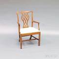 Chippendalestyle Mahogany Armchair