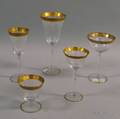 Sixtythree Giltrimmed and Etchedglass Stemware