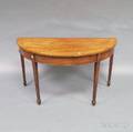 George III Mahogany Demilune Serving Table