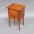 Neoclassical Pine Bedside Table