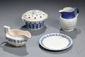 Four Wedgwood White Smearglazed Stoneware Items