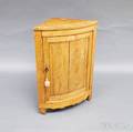 British Stripped Pine Corner Cabinet