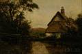 Tom Seymour British 18441904 Rustic Bridge and Cottage Flatford