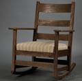 L  JG Stickley Oak Arts  Crafts Rocking Chair
