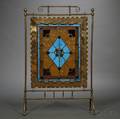Brass and Slagglass Firescreen
