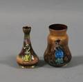 Two French Enameled Miniature Vases