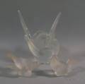 Three Frosted Lalique Figural Bird Items
