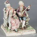 German porcelain courting scene figural group