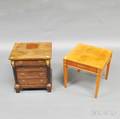 Neoclassicalstyle Miniature Chest and Low Table