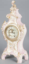 Ansonia Royal Bonn porcelain mantel clock