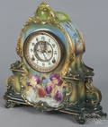 Ansonia Royal Bonn porcelain mantel clock