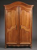French Louis XVstyle Provincial Fruitwood Armoire