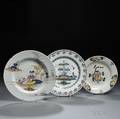 Three Polychrome Delft Chargers