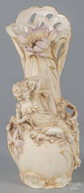 Royal Dux art noveau porcelain figural vase