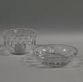 Kosta Boda and Baccarat Clear Cut Crystal Bowls