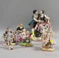 Six European Porcelain Figural Groups