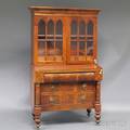 Classical Mahogany Veneer Desk and Bookcase