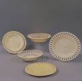 Three Creamware Underplates and Two Creamware Baskets