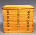 Oak Elevendrawer File Cabinet