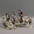 Eight Continental Porcelain Figures