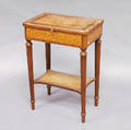 Louis XVIstyle Burl and Walnut Veneer Parquetry Sewing Stand