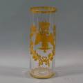 Cylindrical Gilt Glass Vase