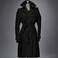 Burberry Halflength Black Polyester and Cotton Raincoat