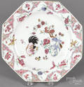 Chinese Qianlong period famille rose octagonal plate